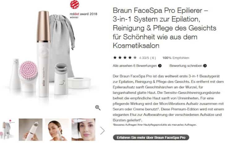 Produktbeschreibung von braun.de