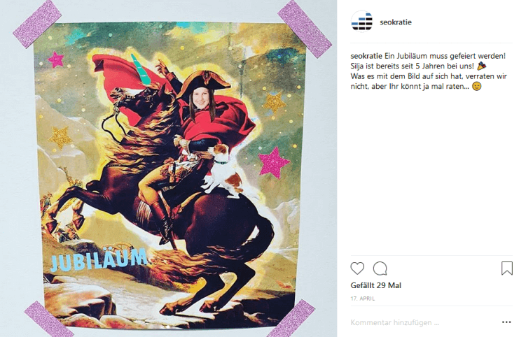 Siljas Jubiläum-Post auf Instagram