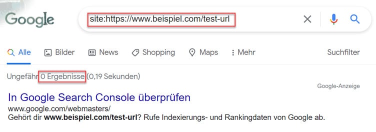 Google Indexierung mit der Site Search prüfen