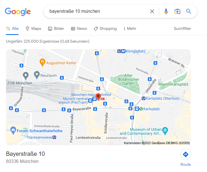 Google Maps SERP