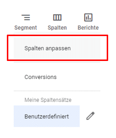 Der Impression Shares im Google Ads Interface