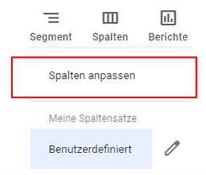 Hinzufügen des Lost Impression Share in Google Ads