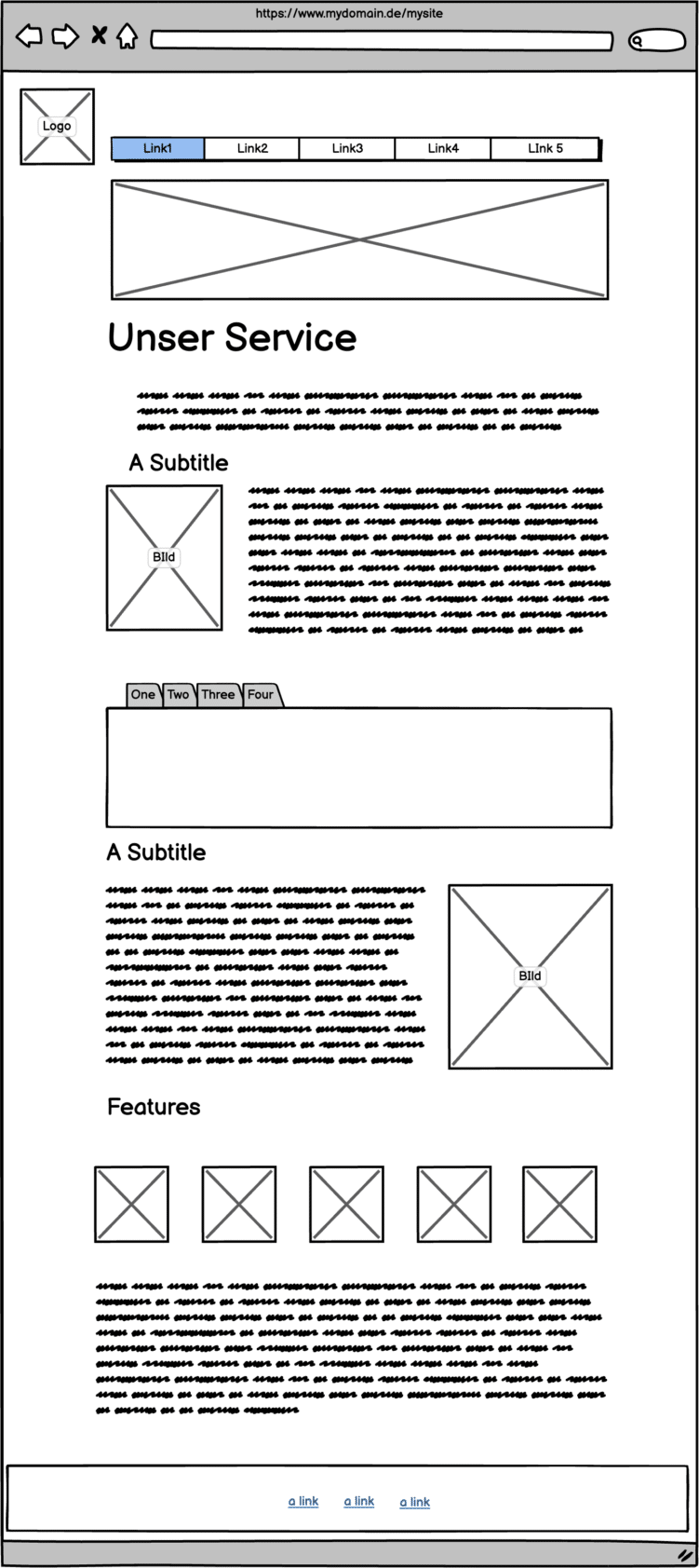 Schematisches Beispiel eines ausführlicheren Inhalts 