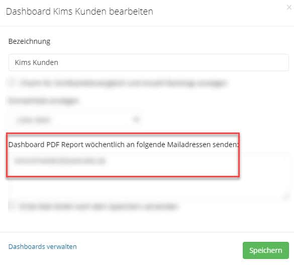 Automatisierte SEO-Berichte per E-Mail zuschicken lassen in metrics.